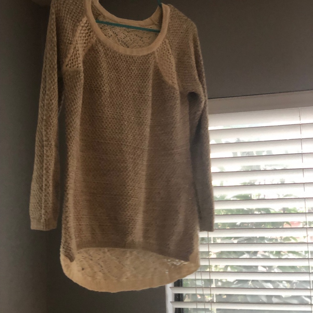 Cream and taupe sweater